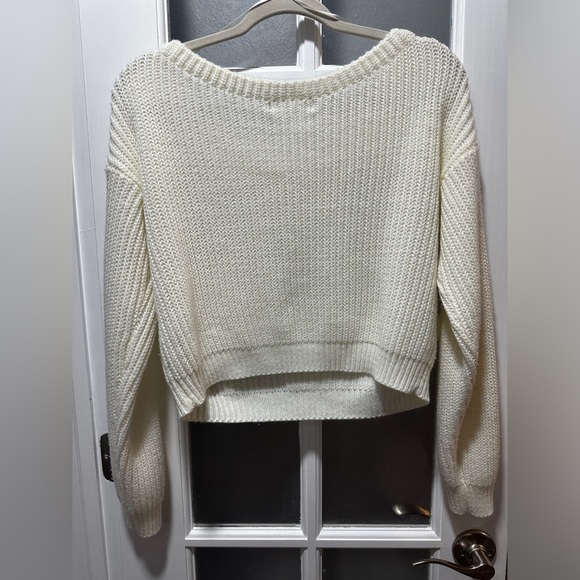 Missguided Cream Cropped Knit Sweater - Picture 6 of 6